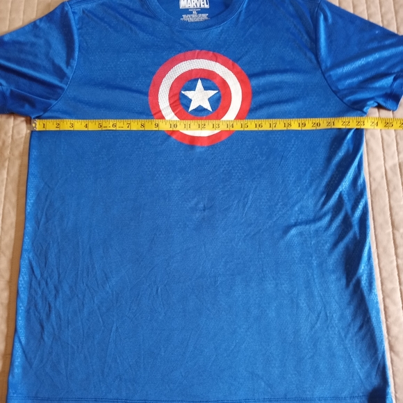 Marvel Captain America Tee-shirt Size XL Blue 100% Polyester - Picture 3 of 7